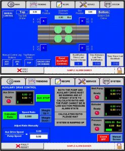 Polymer Extrusion Gear Pump Screen Changer Control