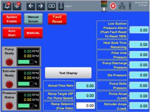 ExtrudPak 100 Main Screen